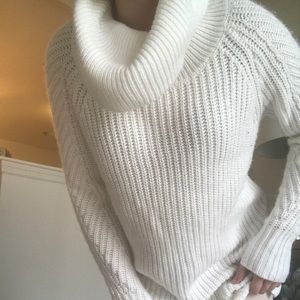 Cowl neck chunky sweater